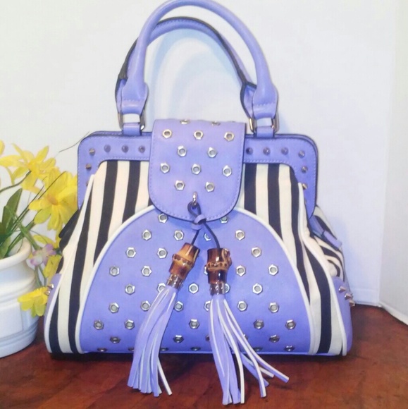 Melie Bianco Handbags - Melie Bianco striped Dr.'s bag NWOT